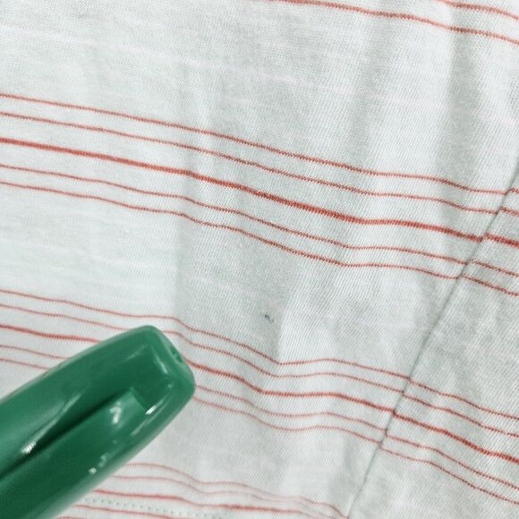 Criquet Shirt Mens Large Mint Striped Golf Polo Performance Pima Cotton L - Picture 5 of 11